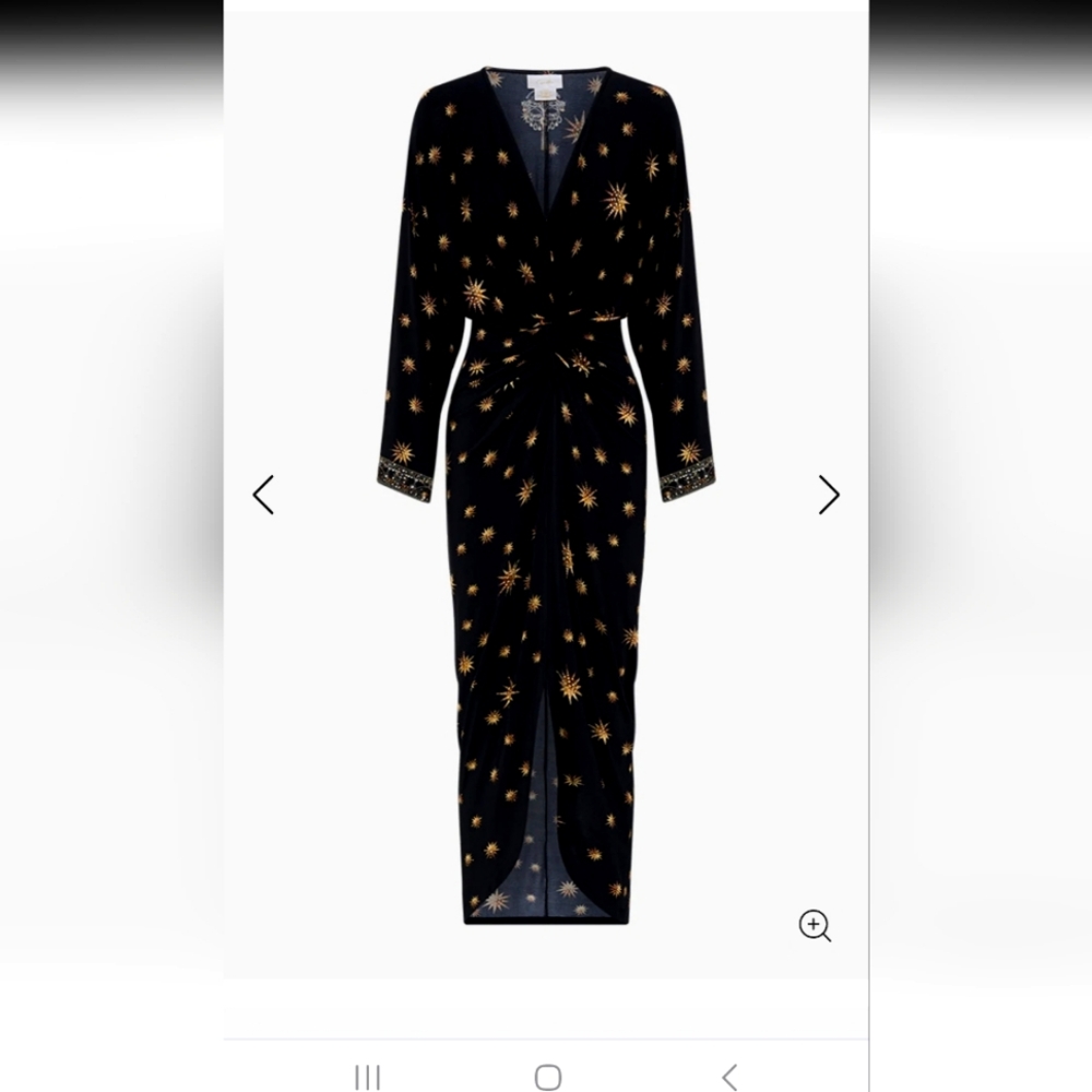 CAMILLASoul of a Stargazer Long Split-Front Twist Dress